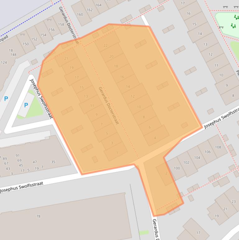 Kaart van postcodegebied 1502EP.