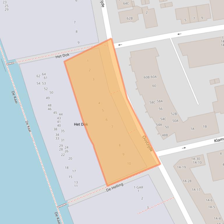 Kaart van postcodegebied 1502GG.