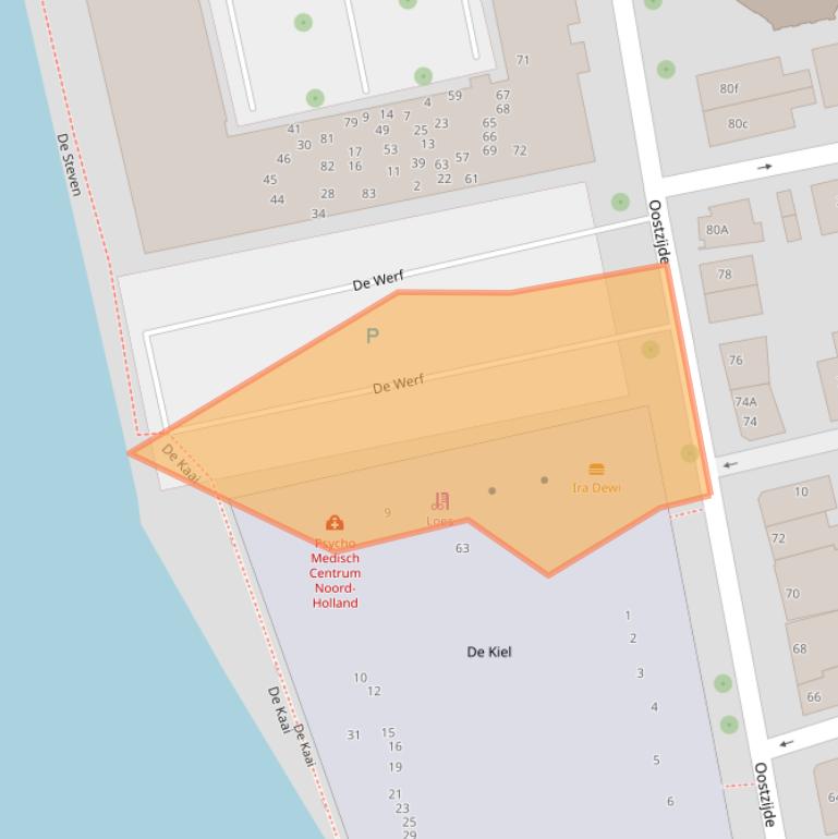 Kaart van postcodegebied 1502GS.