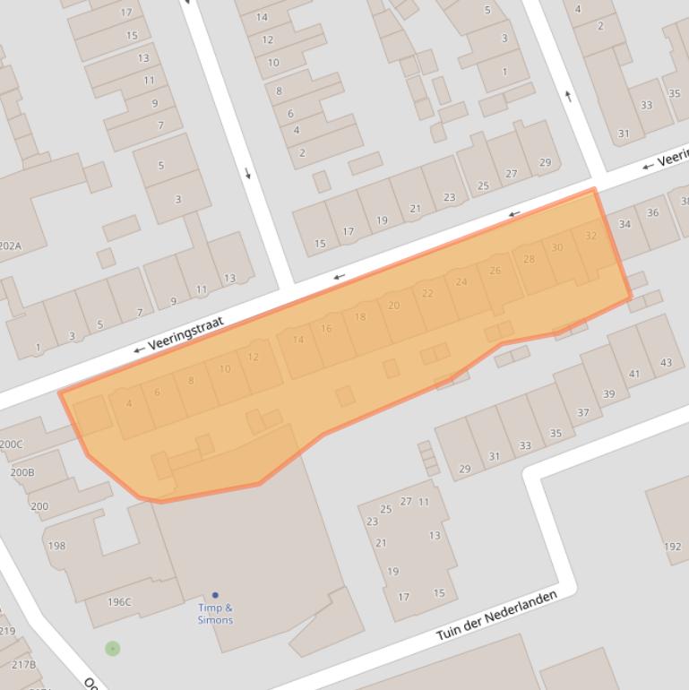 Kaart van postcodegebied 1502NL.