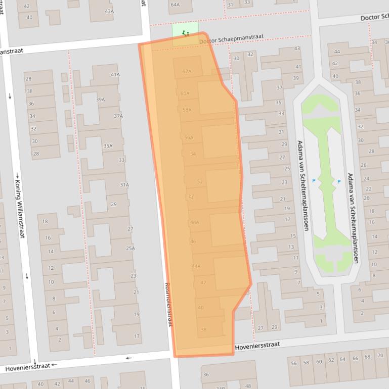 Kaart van postcodegebied 1502PG.