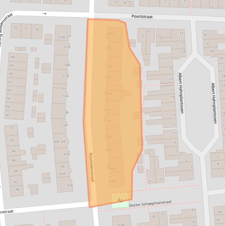 Kaart van postcodegebied 1502PH.