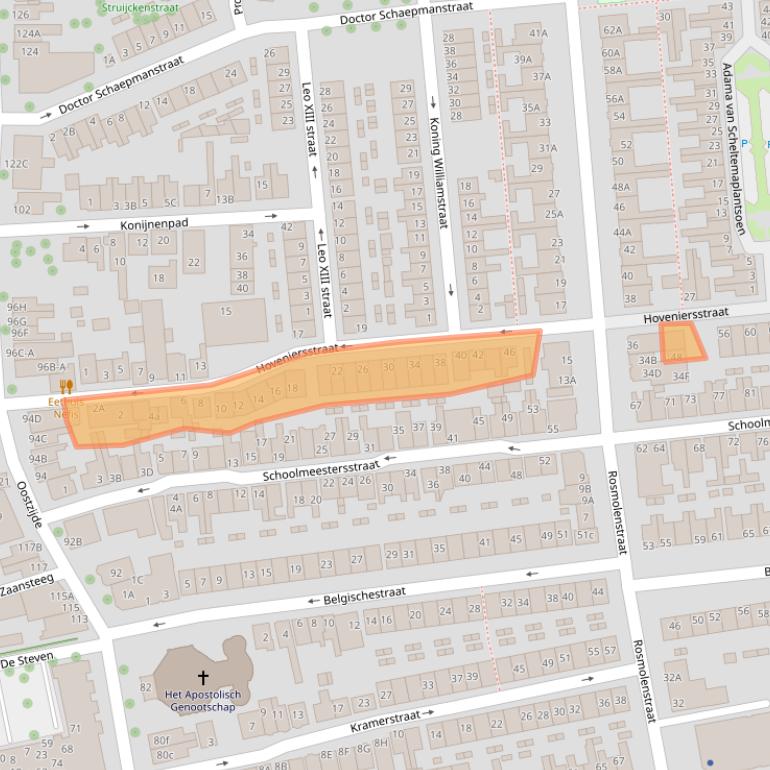 Kaart van postcodegebied 1502RB.