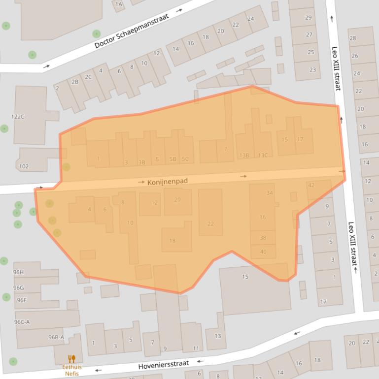 Kaart van postcodegebied 1502RG.