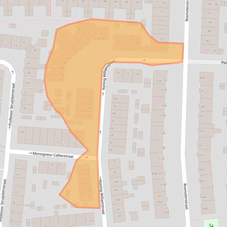 Kaart van postcodegebied 1502RJ.