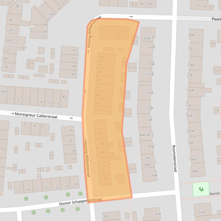 Kaart van postcodegebied 1502RL.
