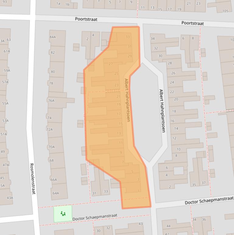 Kaart van postcodegebied 1502RP.