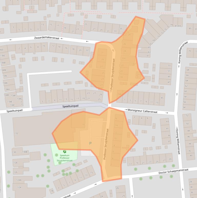 Kaart van postcodegebied 1502RV.