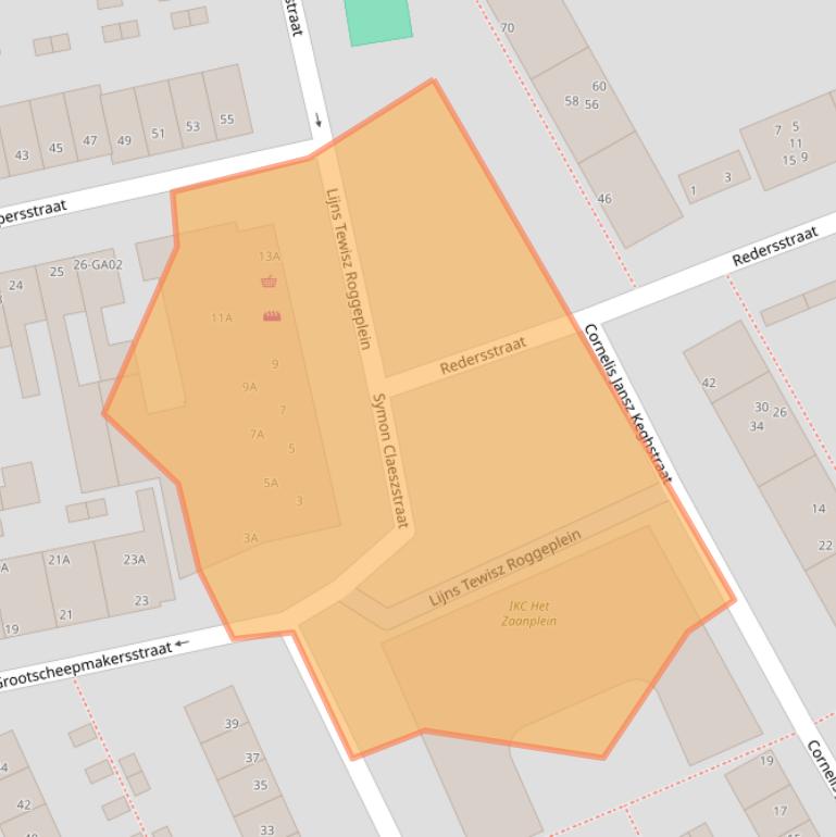 Kaart van postcodegebied 1502VL.