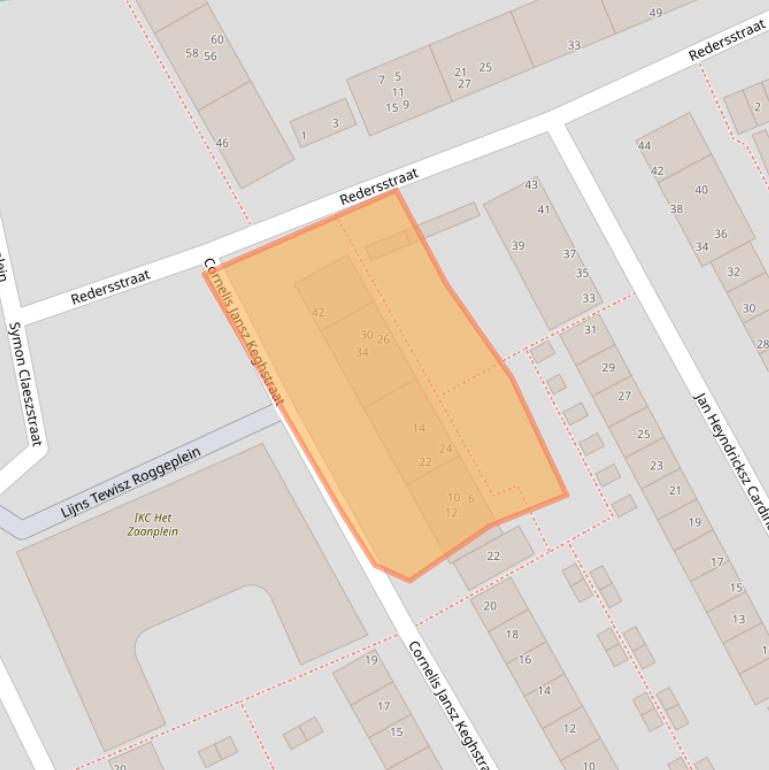 Kaart van postcodegebied 1502VM.