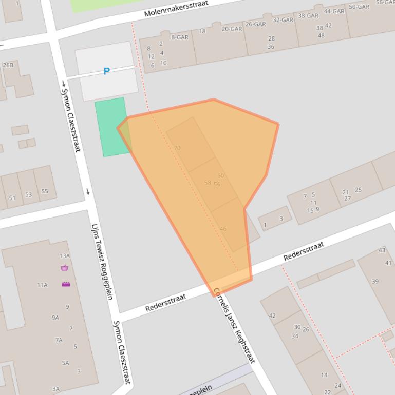 Kaart van postcodegebied 1502VN.