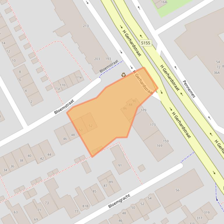 Kaart van postcodegebied 1502VS.