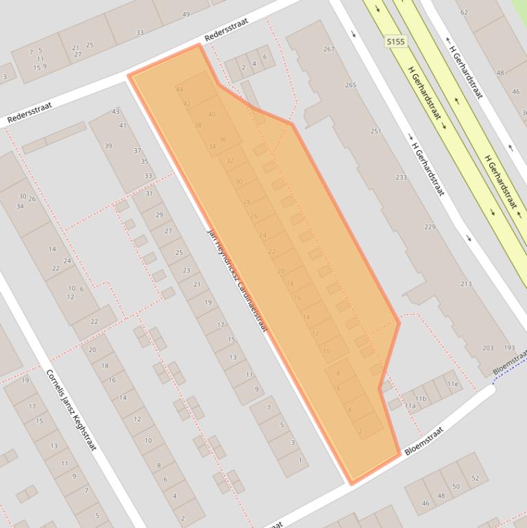 Kaart van postcodegebied 1502VW.