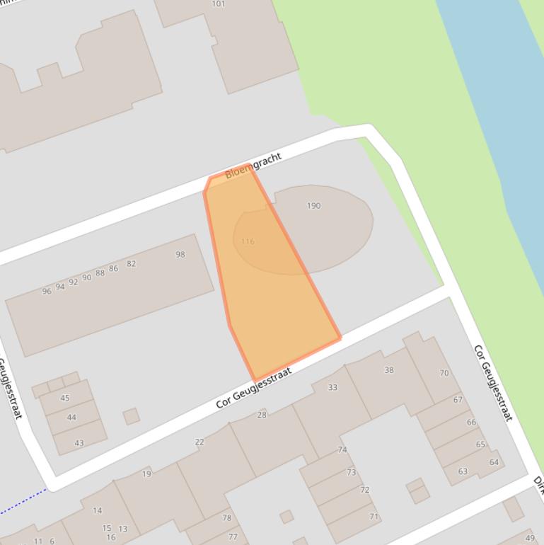 Kaart van postcodegebied 1502WC.