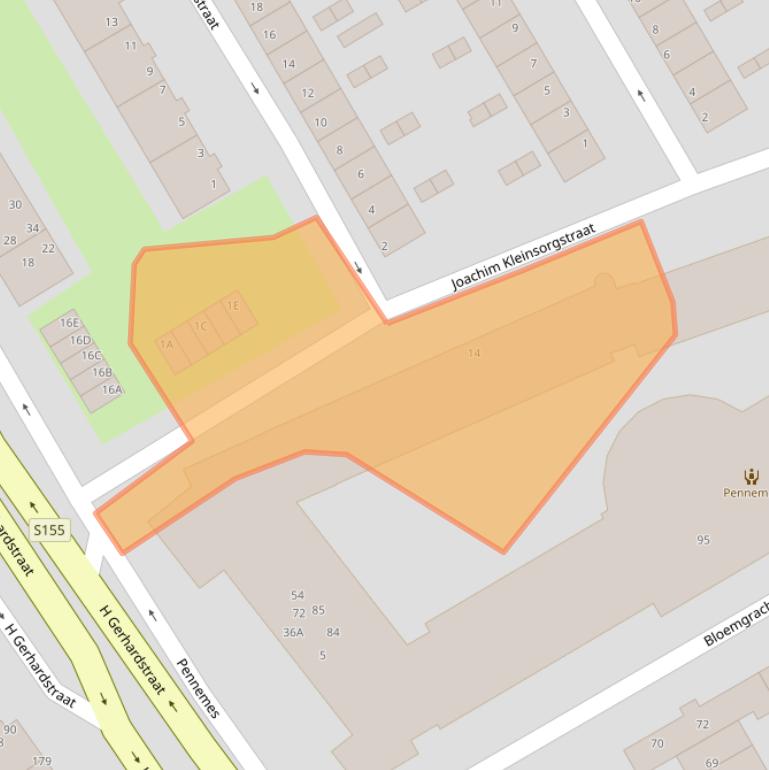 Kaart van postcodegebied 1502WE.