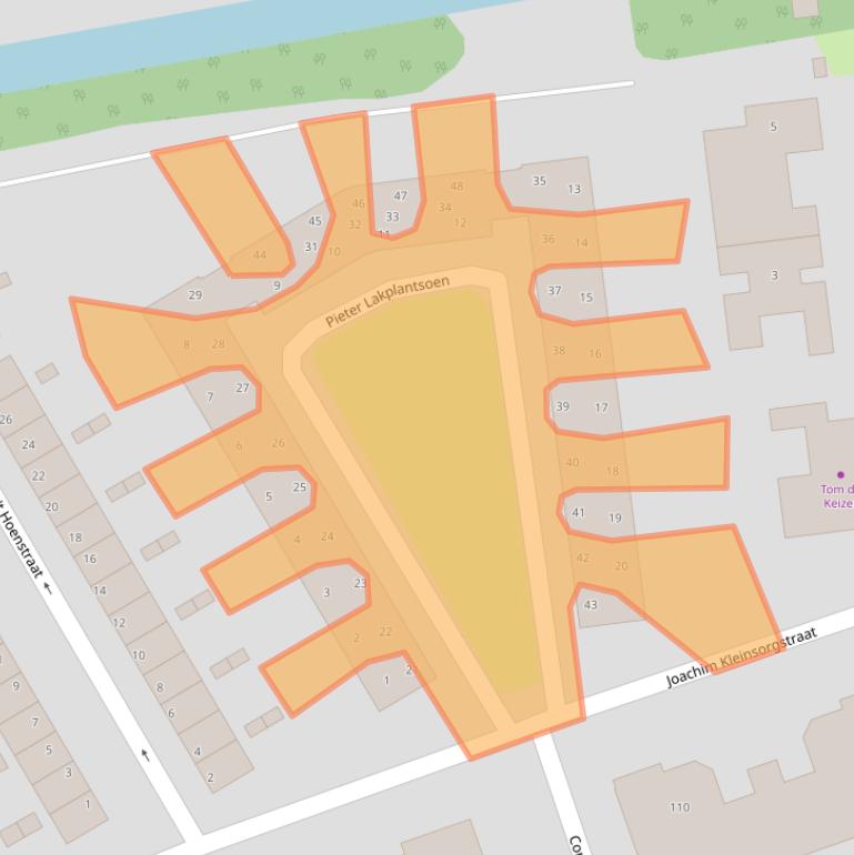 Kaart van postcodegebied 1502WR.