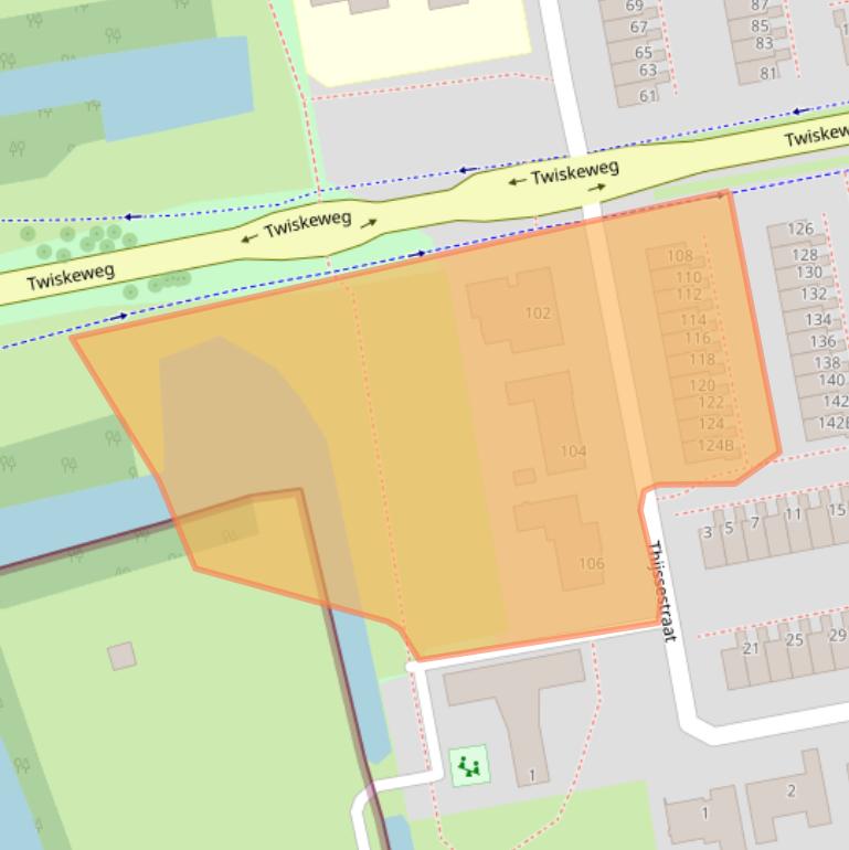 Kaart van postcodegebied 1503AC.