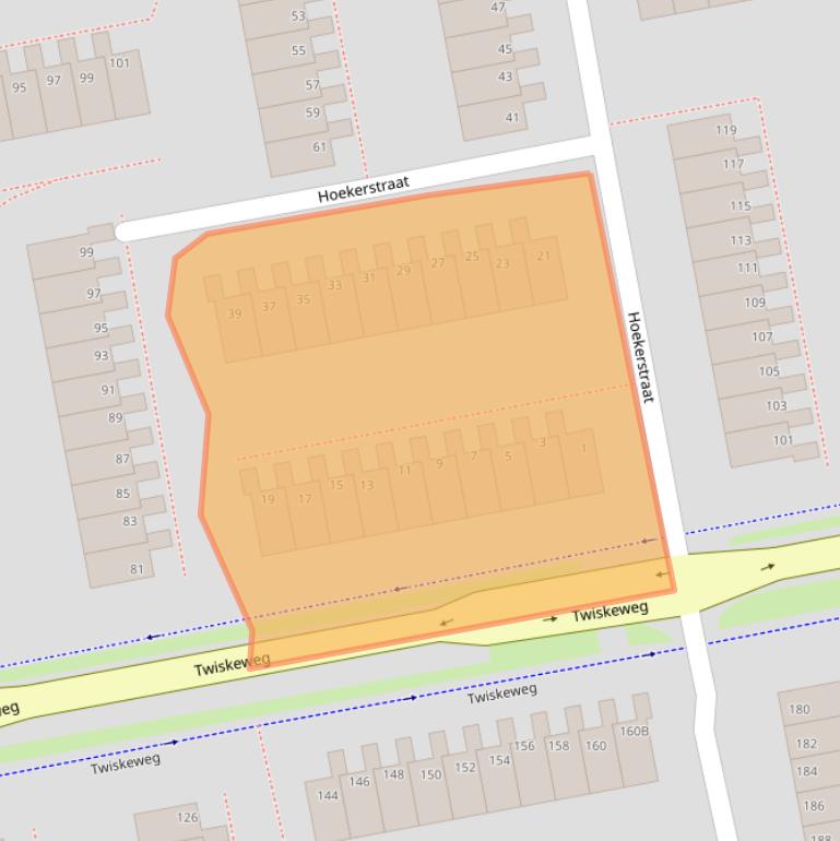 Kaart van postcodegebied 1503AK.