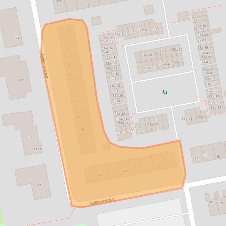Kaart van postcodegebied 1503AT.