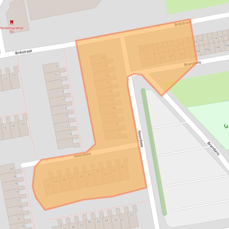 Kaart van postcodegebied 1503AX.