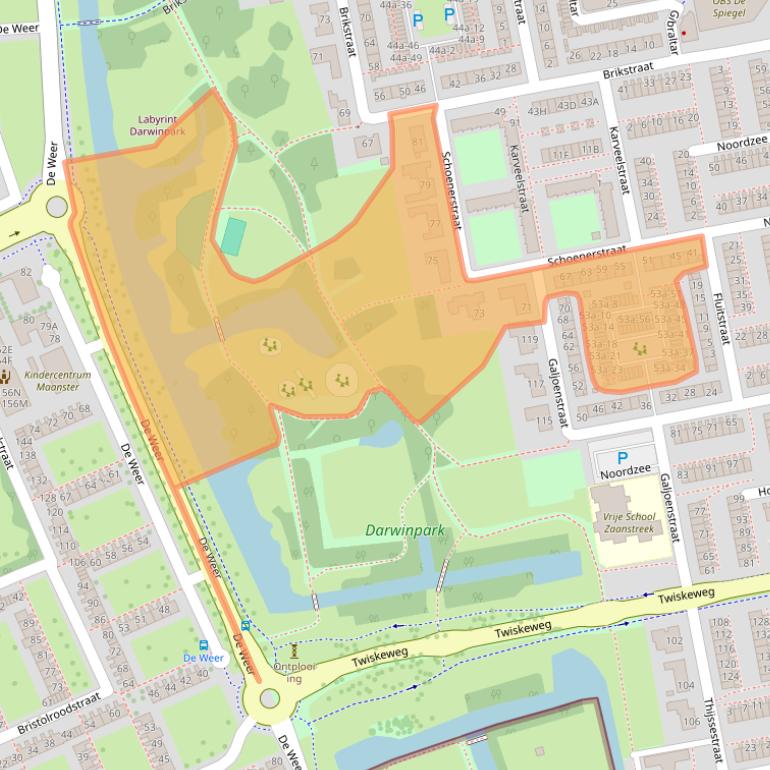 Kaart van postcodegebied 1503BB.
