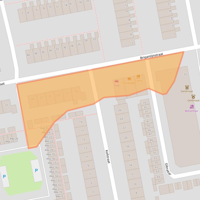 Kaart van postcodegebied 1503BP.