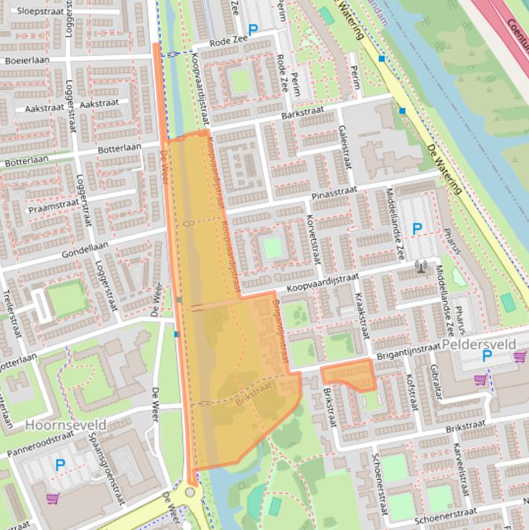 Kaart van postcodegebied 1503BR.