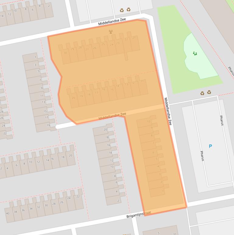 Kaart van postcodegebied 1503BX.