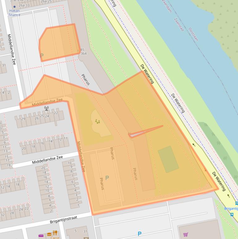 Kaart van postcodegebied 1503EA.