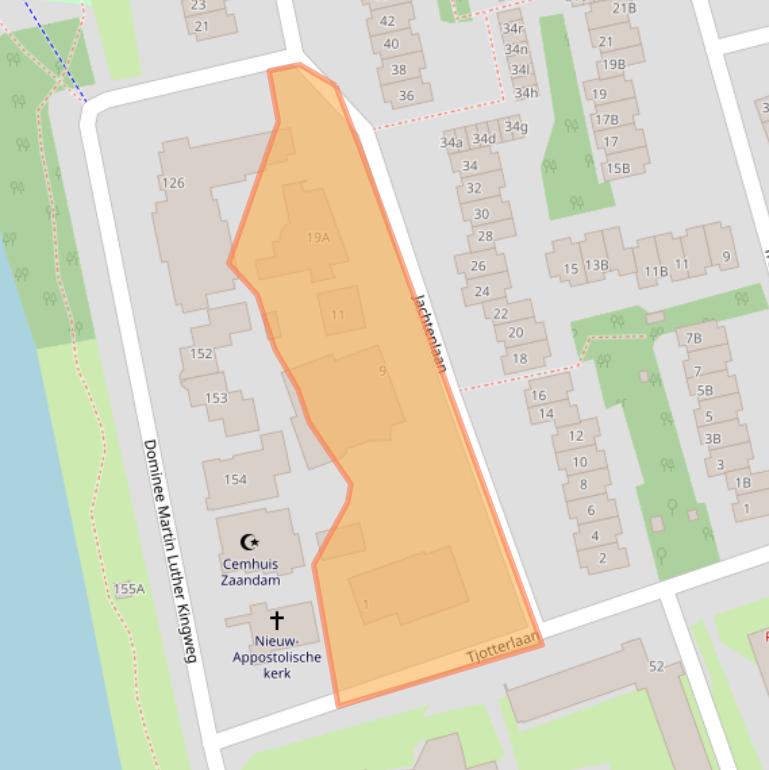 Kaart van postcodegebied 1503HS.