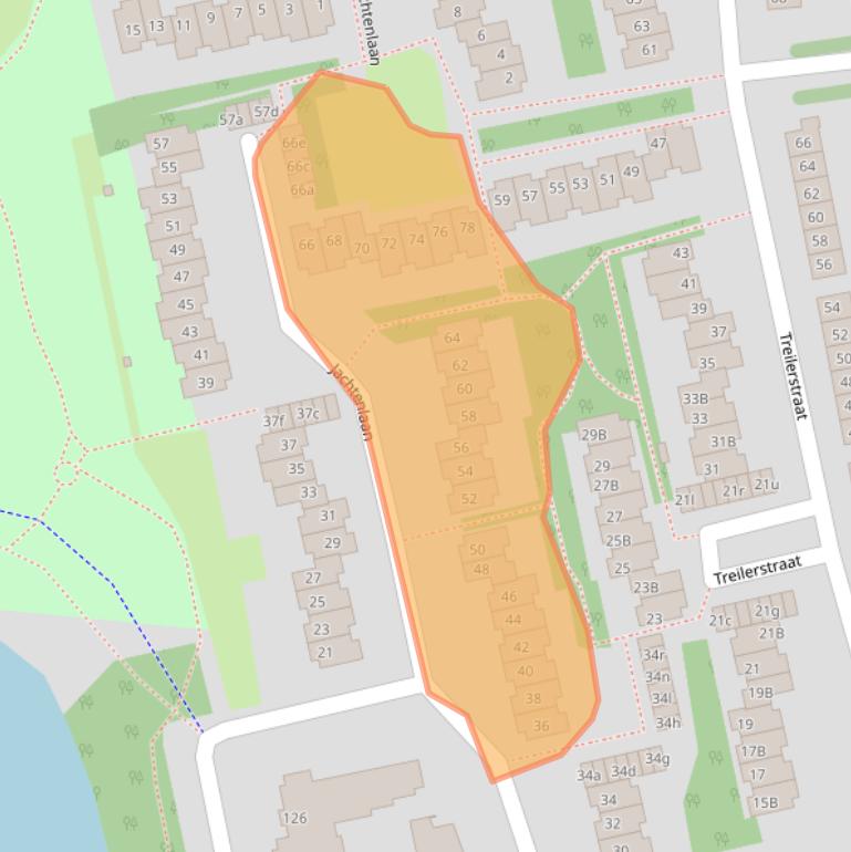 Kaart van postcodegebied 1503HW.