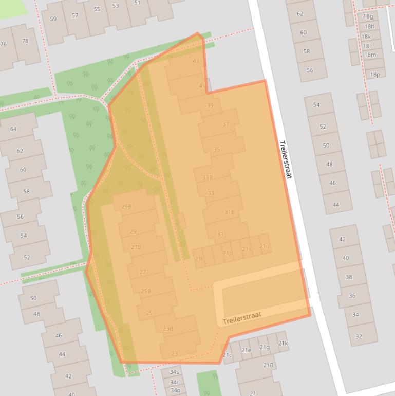 Kaart van postcodegebied 1503JB.