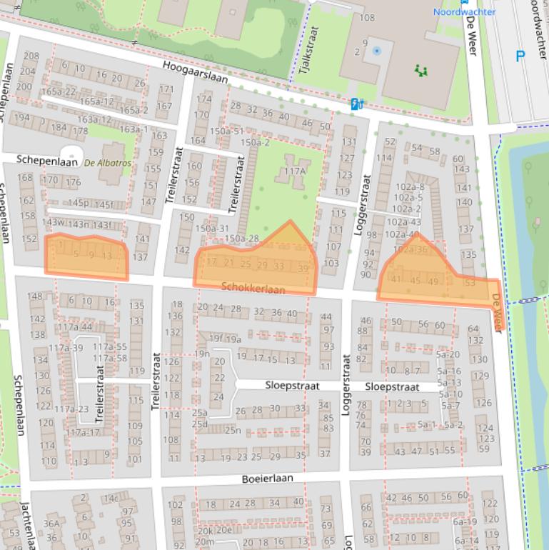 Kaart van postcodegebied 1503JN.