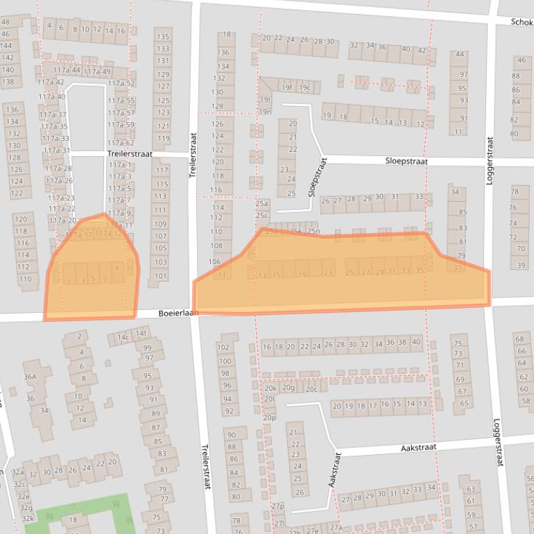Kaart van postcodegebied 1503JS.