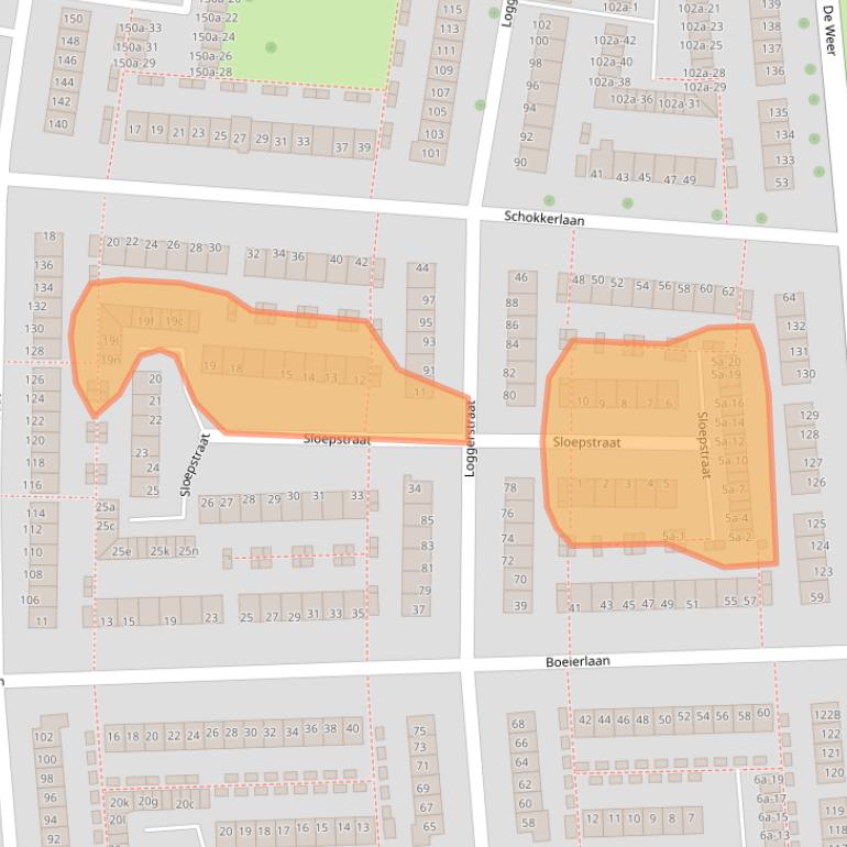 Kaart van postcodegebied 1503KH.