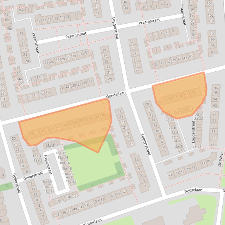 Kaart van postcodegebied 1503KR.