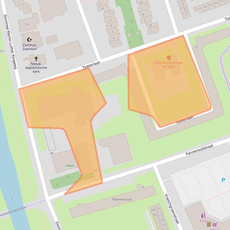 Kaart van postcodegebied 1503LB.