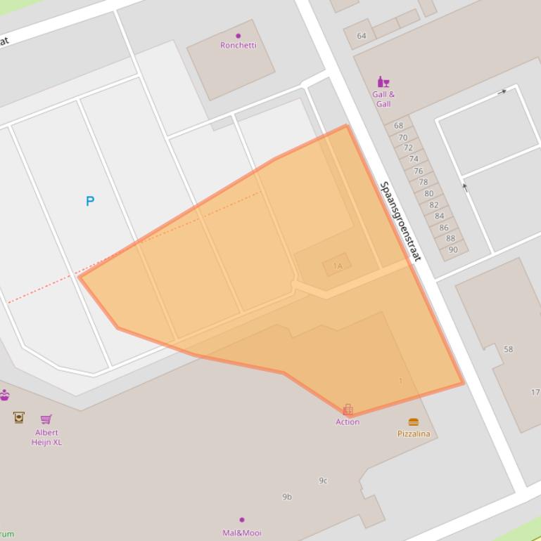 Kaart van postcodegebied 1503MA.