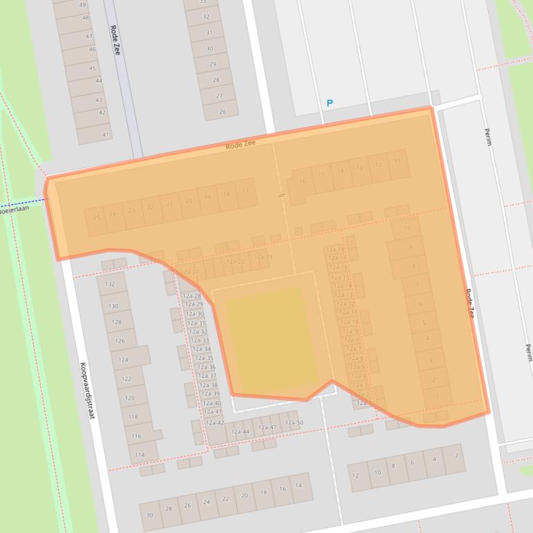 Kaart van postcodegebied 1503TN.