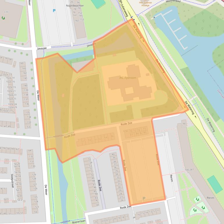 Kaart van postcodegebied 1503TS.