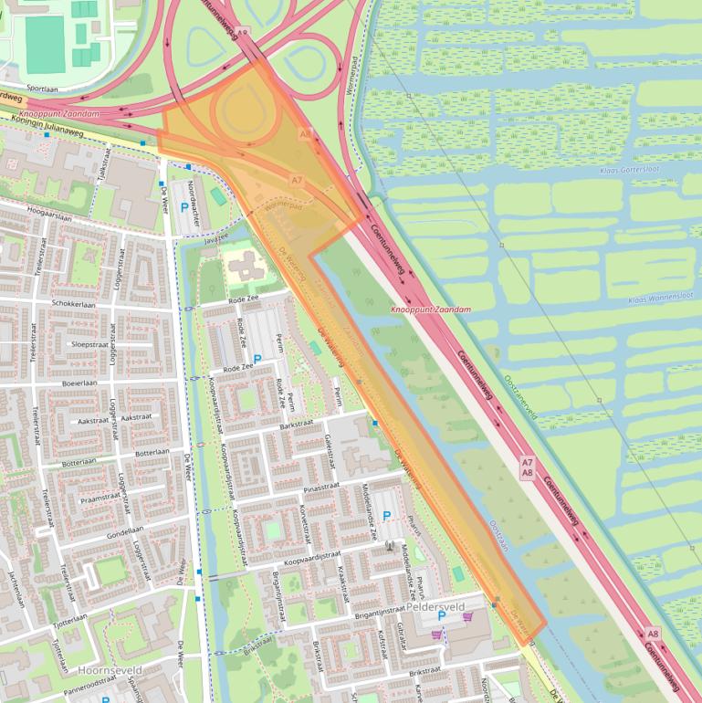 Kaart van postcodegebied 1503VR.