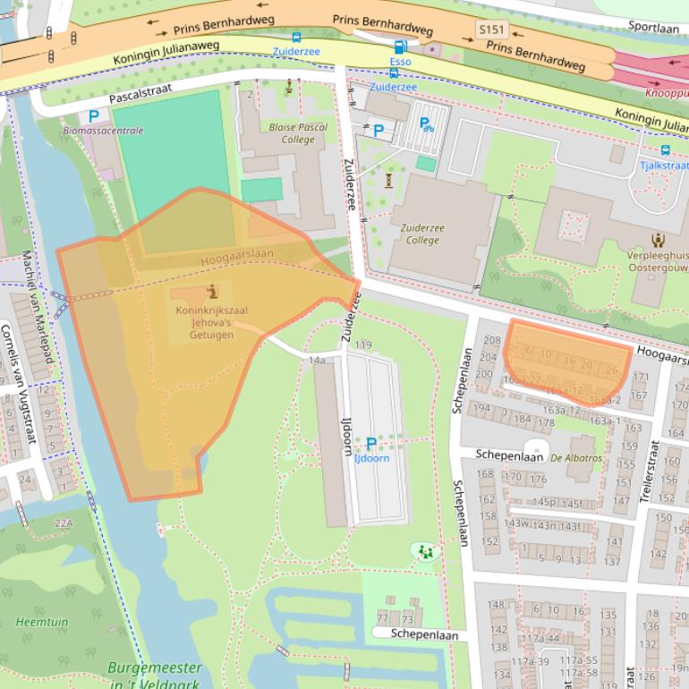 Kaart van postcodegebied 1503WE.