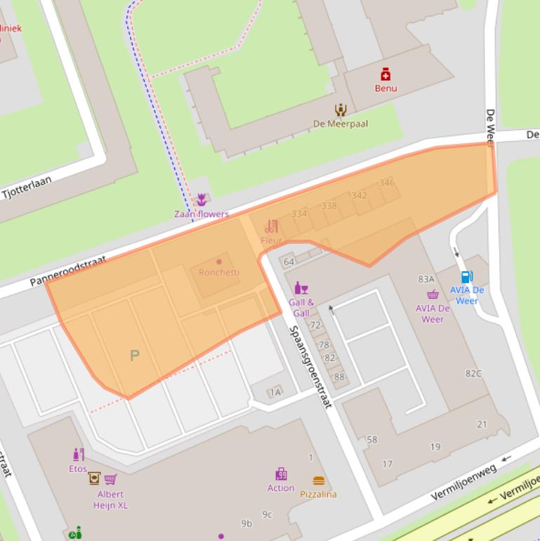 Kaart van postcodegebied 1503XJ.