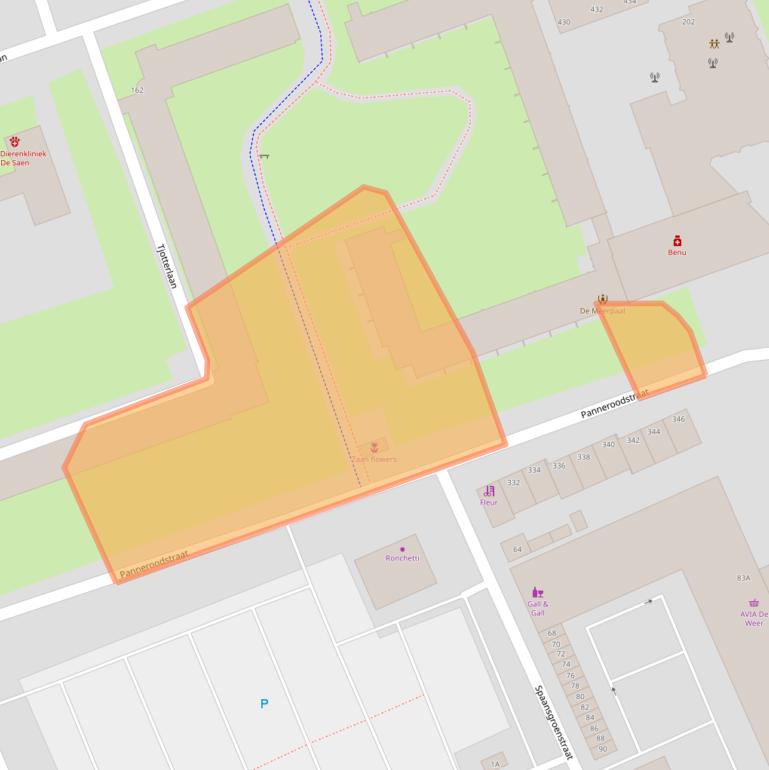 Kaart van postcodegebied 1503XK.