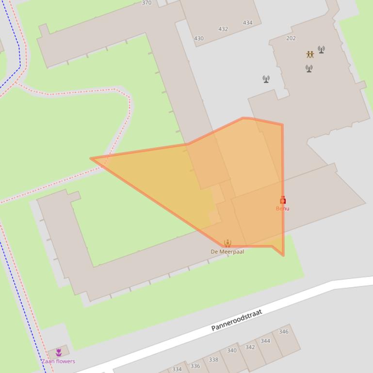 Kaart van postcodegebied 1503XM.