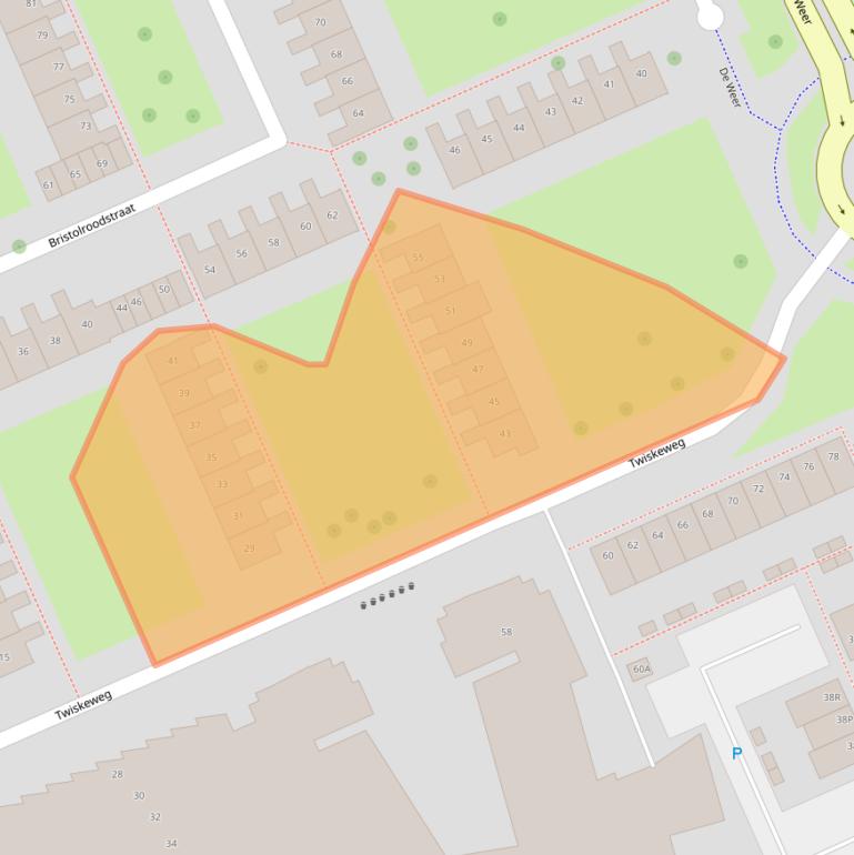 Kaart van postcodegebied 1504AB.