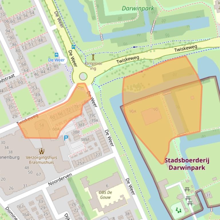 Kaart van postcodegebied 1504AE.