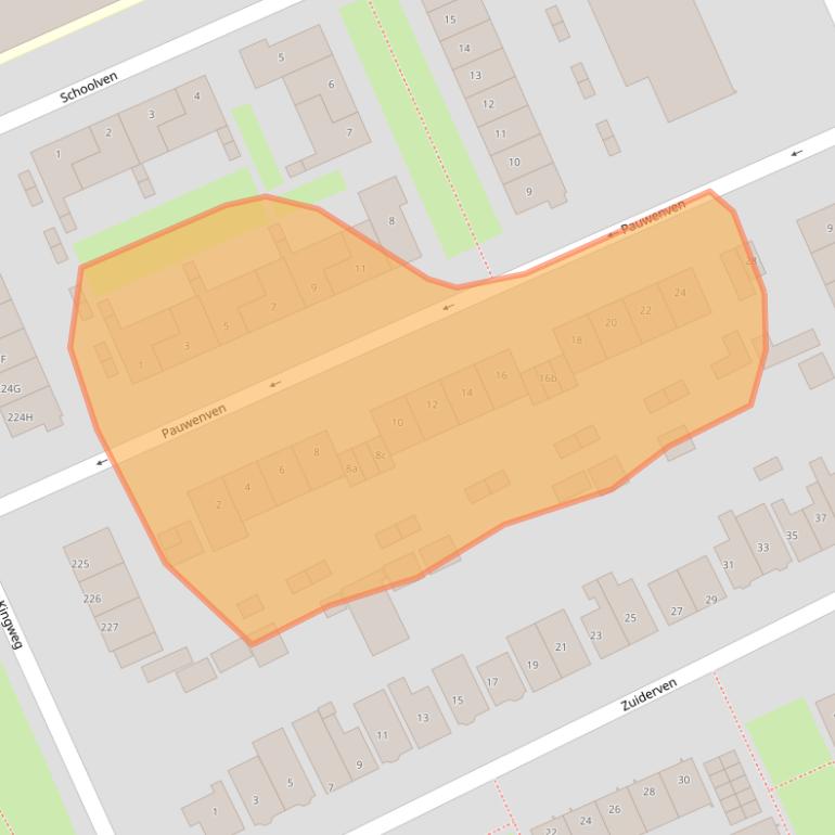 Kaart van postcodegebied 1504AT.