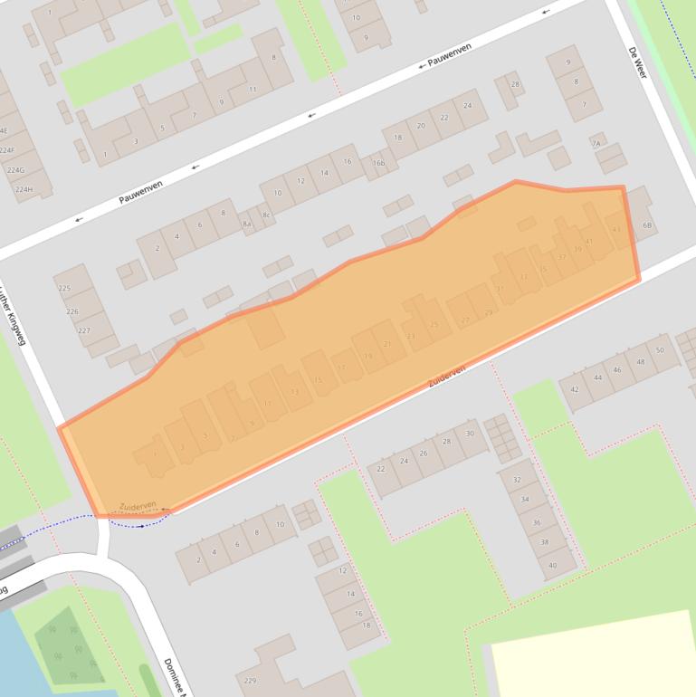 Kaart van postcodegebied 1504AV.