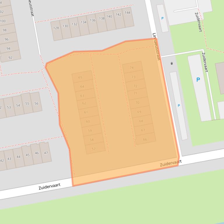 Kaart van postcodegebied 1504BD.